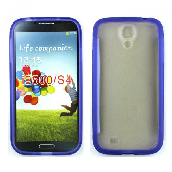 Wholesale Samsung Galaxy S4 Gummy Case (Purple-Clear)